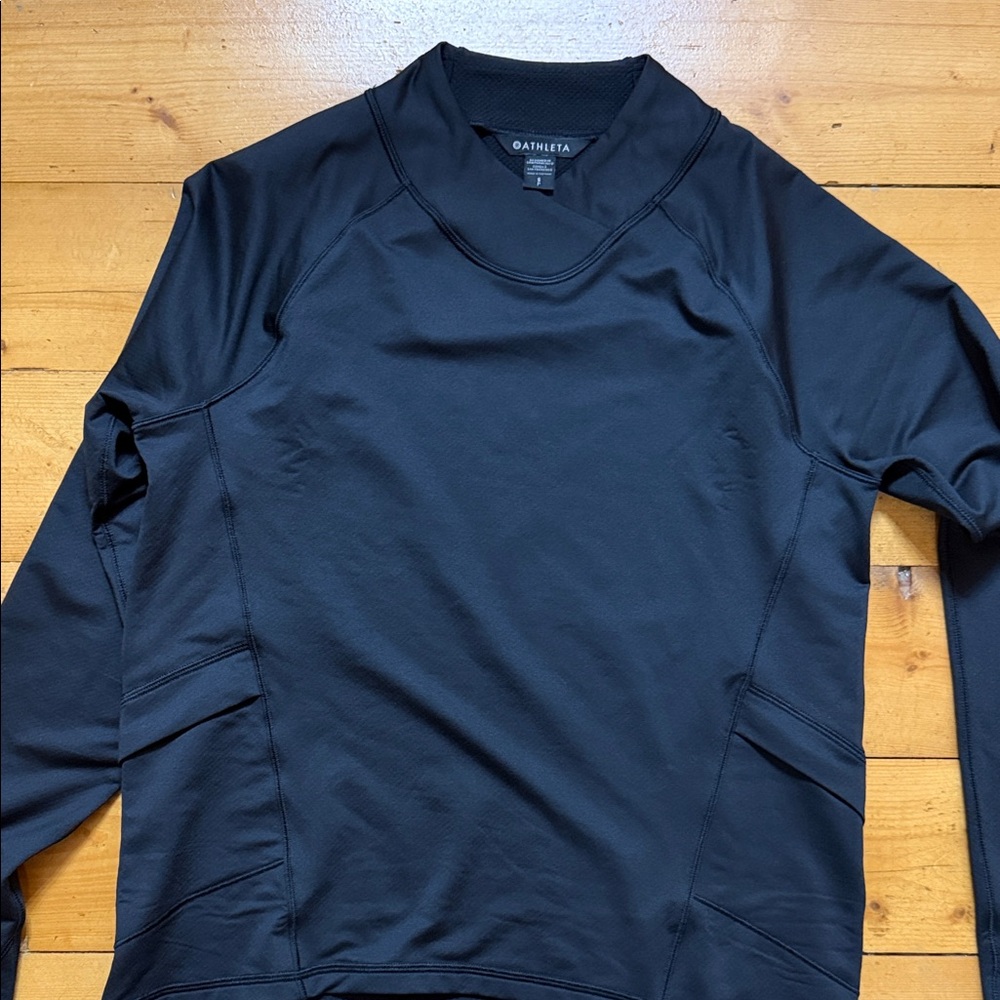 Athleta Black Long Sleeve Top